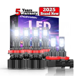 For Freightliner Cascadia Truck 2008-2021 LED Headlight Hi/Lo Fog Light Bulbs 6x - Picture 1 of 24