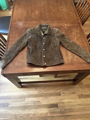Mary Jane Marcasiano 100% Leather Soft Suede Green Jacket Women’s Size 10 - Image 1 of 2