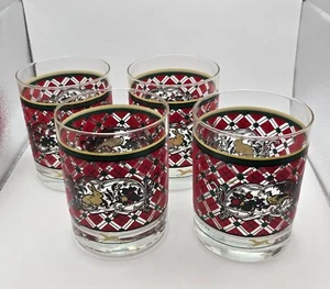 4er Set Noritake Royal Hunt DOF Tumbler Double Old-Fashioned Gläser USA 14oz - Bild 1 von 10