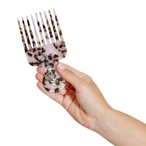Only Curls Afro Hair pick marble comb tortoise beard comb tiled acetate resin