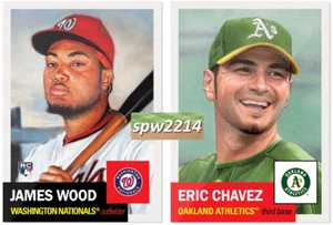 Topps Living Set James Wood #819,  Eric Chavez #820 - Presale - Picture 1 of 3