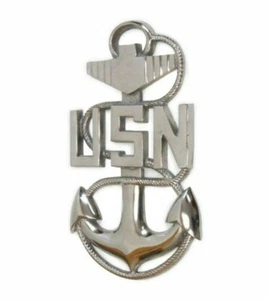 Emblema de anclaje contaminado de aluminio cromado 18" de aluminio cromado USN Navy Military E7 - Imagen 1 de 1