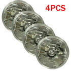 5.75 Inch 5-3/4" Round Headlights Diamond Cut Clear Glass Lens Headlamps Lights