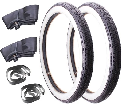 23 x 2,25 Weisswand Reifen 19 x 2,25 19-2.25 Schlauch für Simson SR2 Zündapp NSU - Bild 1 von 4