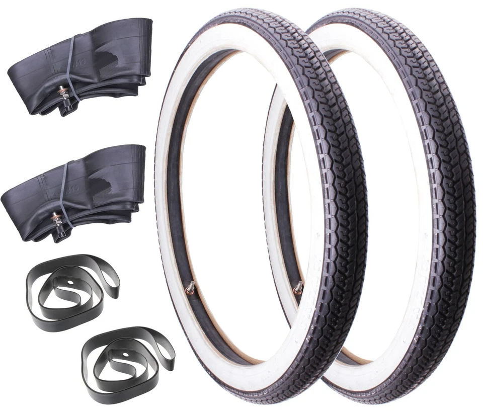 23 x 2,25 pared blanca neumáticos 19 x 2,25 19-2,25 manguera para Simson SR2 Zündapp NSU - Imagen 1 de 4