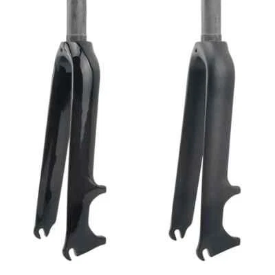 Carbon Fibre Front Forks BMX Kids MTB Road Bike Hard Fork Disc Brake 14-22 Inch - Image 1 of 4