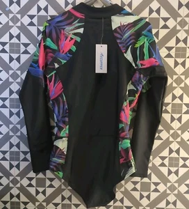 Aecupper Ladies Swimming Costume With Full Modesty Sleeves And Neck L Floral... - Picture 1 of 7
