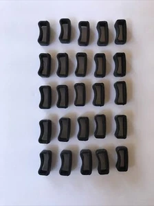 25 Pieces - 1/2” (12.7mm) Plastic Keeper Belt Loop Square Loop Dog Collar Black - Picture 1 of 5
