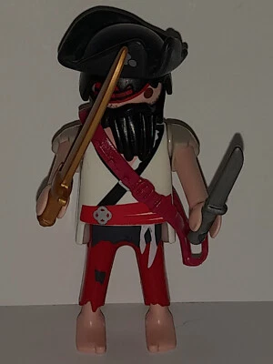 Playmobil personnage capitaine pirate pour bateau  ile trésor roi prison mer - Photo 1/2