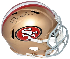 CASCO JOE MONTANA FIRMATO SAN FRANCISCO 49ERS FULL SIZE SPEED FANATICI - Foto 1 di 1