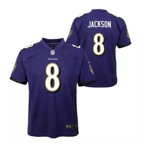 Nike Lamar Jackson Baltimore Ravens Game Jersey Youth Medium 10/12 Purple $85