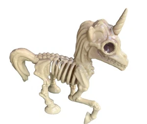 Halloween Unicorn Skeleton Decoration Action Figure Plastic Spooky Scary Horror - Picture 1 of 7