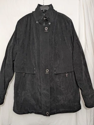 Fleet Street Women’s Black Long Coat Jacket L Toggle Zip Pockets Winter Warm - Image 1 of 4