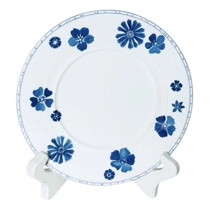 Villeroy & Boch FARMHOUSE TOUCH BLUEFLOWERS Blue Dots 9 3/8” Luncheon Plate MINT - Picture 1 of 6