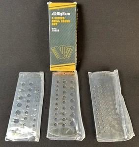 Big Horn 3 Piece Drill Gauge Set Chrome Morse Taper Quality Steel 19259 Sealed - Picture 1 of 8
