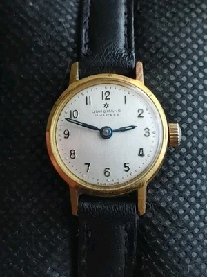 70's Women's Junghans-German Made-15 Jewels-Gold Plated-Runs Great-EUC - Image 1 of 4