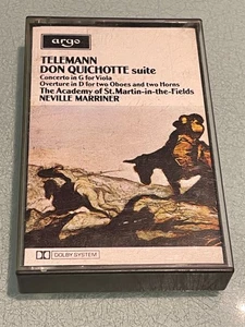 Telemann - Don Quichotte Suite - Cassette Tape Album - 1976 - Neville Marriner - Picture 1 of 5