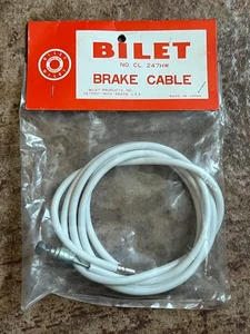 NOS 80s White BILET REAR BRAKE CABLE Made in JAPAN Old School BMX Haro Hutch GT - Picture 1 of 2