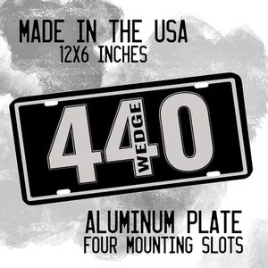 Dodge Mopar Motor Name 440 Keil Aluminium Kennzeichen Schild - Bild 1 von 3