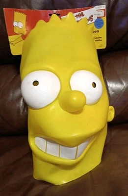Bart Simpson Adult Vinyl Mask  1999 Fox Matt Groening NWT - Image 1 of 4
