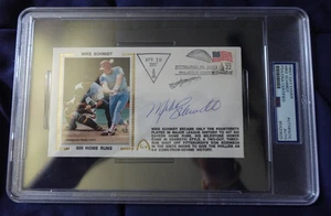 Mike Schmidt Autographed Philadelphia Phillies Baseball First Day Cover PSA SLAB - Picture 1 of 3