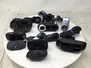 Lot of 6 Used Logitech Webcams 1080P 720P Mixed Models Tested Working - Afbeelding 1 van 12