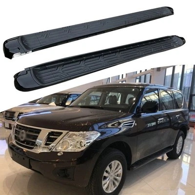 Tabla de correr Nerf Bar de escalón lateral de 2 piezas para Nissan Patrol Armada Y62 2010-2024 Foto 1 de 4