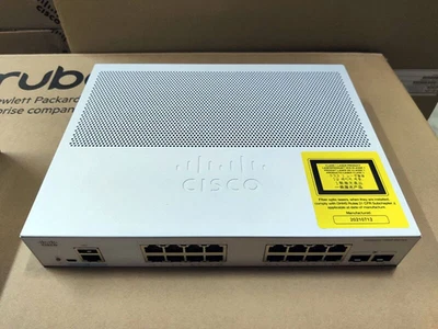 C1000-16T-E-2G-L Cisco C1000 Series 16x GE 2x SFP LAN Base External PS NEW - Image 1 of 4