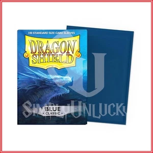 Blue Classic 100 Dragon Shield Sleeves Standard Size🐉for Pokemon MTG - Picture 1 of 2