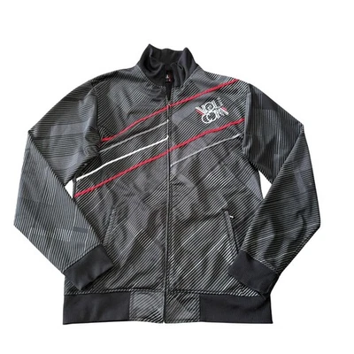 Chaqueta Volcom De Colección Para Hombre XL Negra Línea V Con Capucha Rayas Cremallera Patinador Newtown Foto 1 de 4