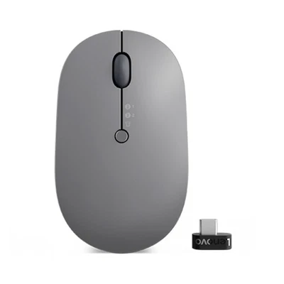 Lenovo Go Wireless Multi Device  Maus Kabellos   Optisch Grau 3 Tasten 2400 dpi - Bild 1 von 4