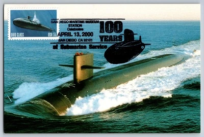 Maxi tarjeta submarina clase Ohio 3375 con cancelación fotográfica Foto 1 de 2
