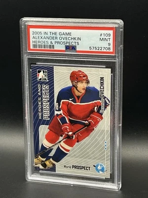 2005 In The Game Heroes & Prospects #109 Alexander Ovechkin Rookie RC PSA 9 - Image 1 of 2