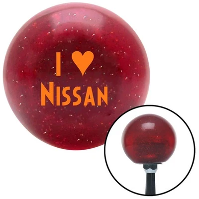 Orange I <3 for NISSAN Red Metal Flake Shift Knob w/ M16x1.5 Insert Shifter - Image 1 of 4