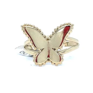 14 Karat Gelbgold Damenring poliert Schmetterling 1,90 g Größe 7 " - Bild 1 von 2