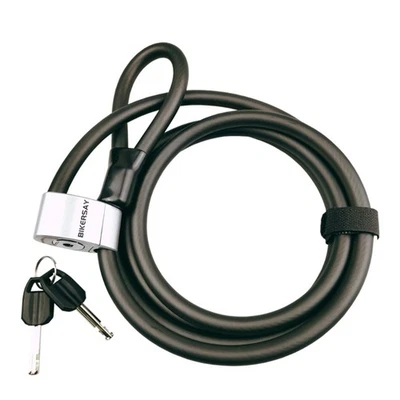 Bike Cable Lock , Bike Locks Cable Lock Coiled Secure Keys Bike Lock - Image 1 of 4