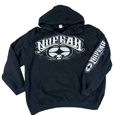 Sudadera con Capucha Pullover Vintage Y2K No Fear Skull Manga Negra Hit Retro Para Hombre Talla Grande Foto 1 de 4