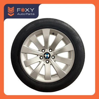 Llanta de aleación de 10 radios 8JX18 BMW F01 F02 F10 550I 650I 750LI 09-18 plateada OEM Foto 1 de 4