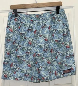 Vineyard Vines Chappy Swim Trunks Boys Size XL 18 Marlin Swordfish Print - Picture 1 of 8