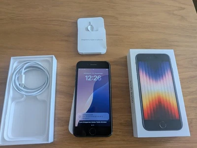 Apple iPhone SE 3. Gen 2022 - 128GB - Schwarz (Ohne Simlock) (Dual-SIM) ✅Top✅ - Bild 1 von 4