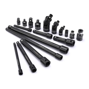 18-Piece Drive Tool Accessory Set, Premium CR-V Steel with Black Phosphate Fi... - Picture 1 of 8