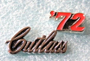 1972 Cutlass Pins (2) Pins (je ich) (fragen Sie, wenn Sie ein anderes Jahr benötigen) - Bild 1 von 2