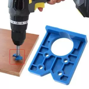 For Kitchen Cabinet Doors 35mm Concealed Cabinet Hinge Hole Cutter with Drill UK - Picture 1 of 12