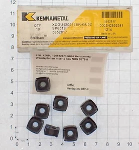 8 uds XOGU 120512ER-GU52 Kennametal placas reversibles insertos nuevo NOS B875-8 - Imagen 1 de 2
