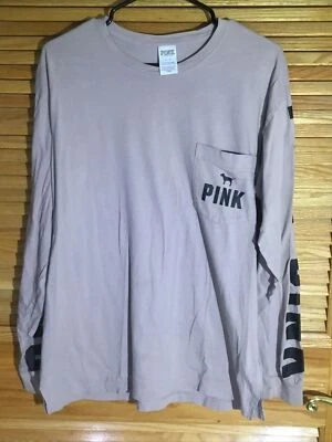Camiseta Victorias Secret ROSA Masculina Tamanho Grande Marrom Manga Longa CM1-396 - Imagem 1 de 4
