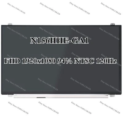15.6" N156HHE-GA1 120HZ 94% NTSC FHD 1920x1080 1080P LCD Display Screen Panel - Image 1 of 4