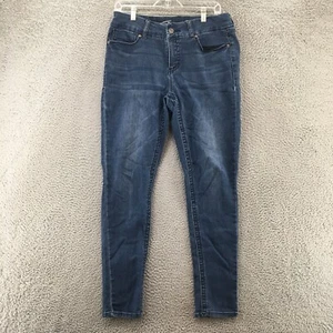 Seven7 Skinny Jeans Womens 12 (Actual 31x30) Blue Denim Mid Rise Casual Zip Fly - Picture 1 of 15