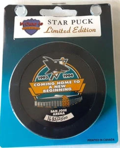 San Jose Sharks 1993-1994 Limited Edition Arena Hockey Puck Rare #1685/2500 - Picture 1 of 12