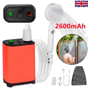 Portable Shower Camping Shower Outdoor Camp Shower Pump Electric Rechargeable UK - Picture 1 of 10