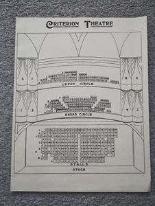 Criterion Theatre & Daly's Theatre Seating Chart - Antique Print - 1910 - Picture 1 of 2